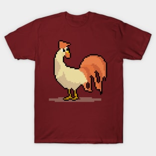 Wildlife's Pixel Symphony Rooster T-Shirt